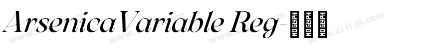 ArsenicaVariable Reg字体转换